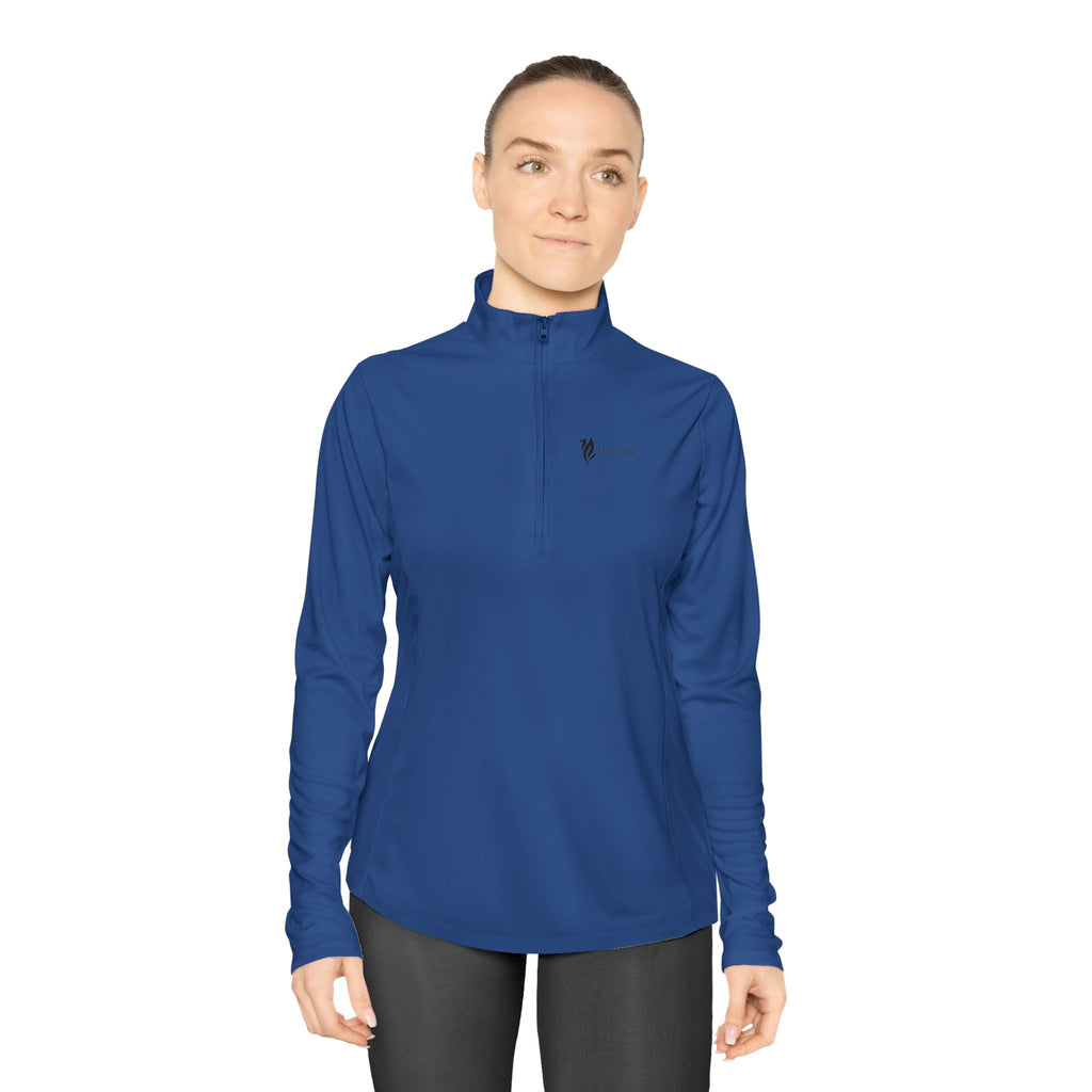 Born Ambitious Ladies Quarter-Zip Pullover - Stylish Activewear for Inspiration and Motivation