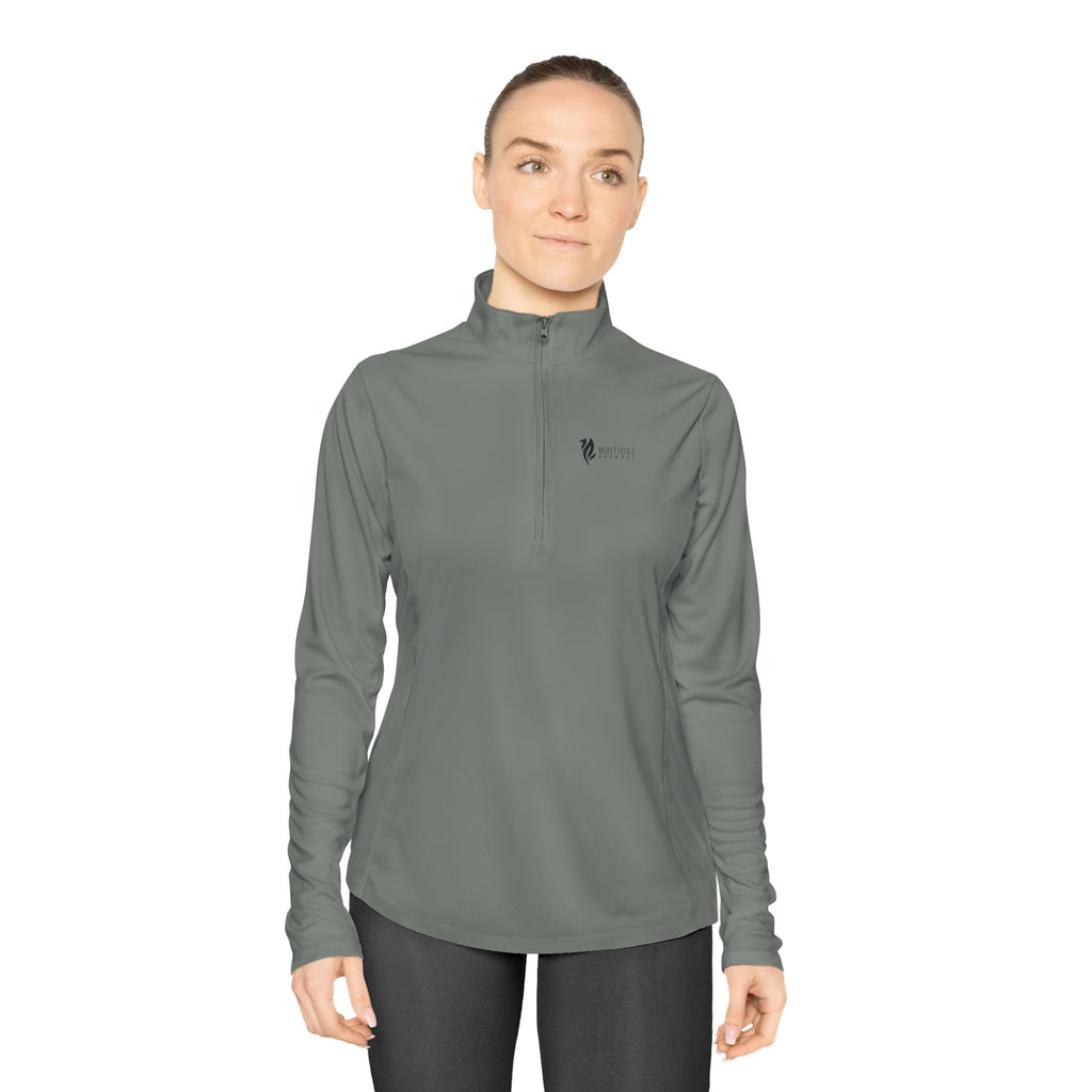 Born Ambitious Ladies Quarter-Zip Pullover - Stylish Activewear for Inspiration and Motivation