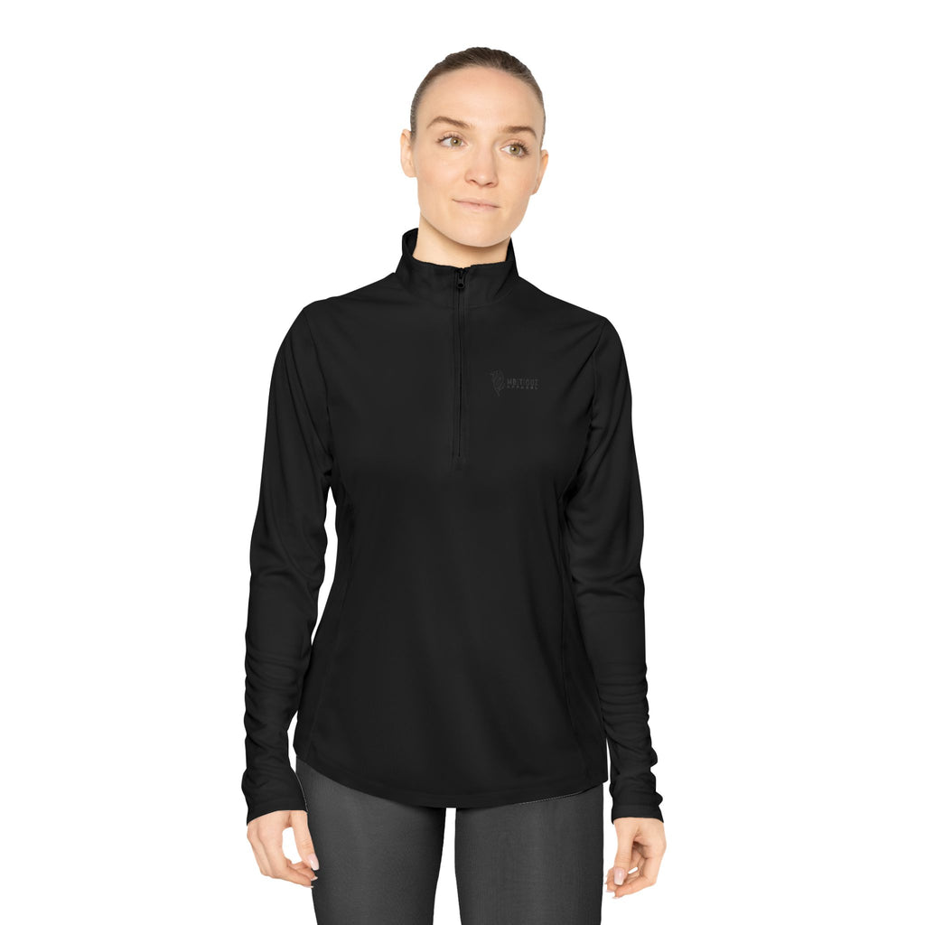 Born Ambitious Ladies Quarter-Zip Pullover - Stylish Activewear for Inspiration and Motivation