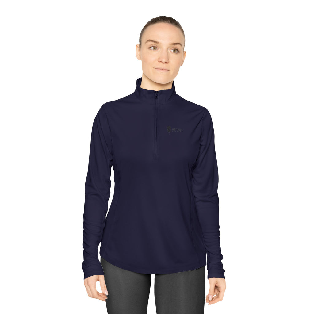 Born Ambitious Ladies Quarter-Zip Pullover - Stylish Activewear for Inspiration and Motivation